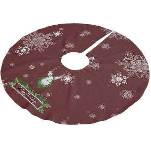 Jupon De Sapin En Polyester Brossé Jupe Red Reindeer Tree