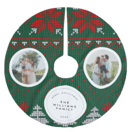 Jupon De Sapin En Polyester Brossé Knitted Sweater Pattern Family Photo