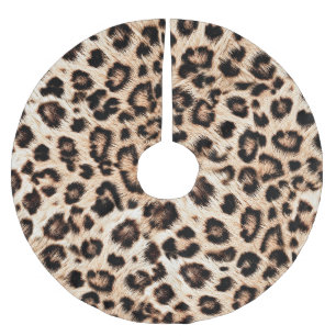 Jupon De Sapin En Polyester Brossé Leopard Design Motif : Wild Elegance.