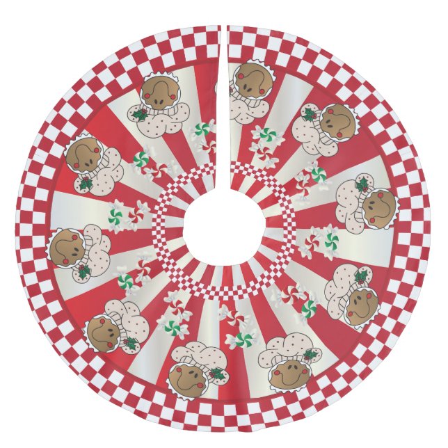 Jupon De Sapin En Polyester Brossé Les boulangers de Noël (Devant)