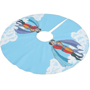 Jupon De Sapin En Polyester Brossé Les personnages de Slipperyjoe, deux super-héros s