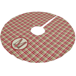 Jupon De Sapin En Polyester Brossé Lettre en bois de Noël M