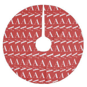 Jupon De Sapin En Polyester Brossé Lettre initiale A monogramme