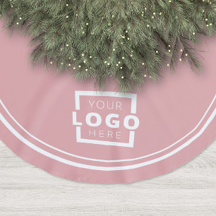 Jupon De Sapin En Polyester Brossé Logo d'entreprise personnalisé Noël Élégant Entrep