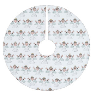 Jupon De Sapin En Polyester Brossé Lourde musique amour ange