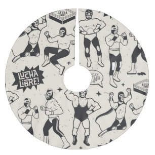 Jupon De Sapin En Polyester Brossé Lucha Libre : motif de lutteurs mexicains
