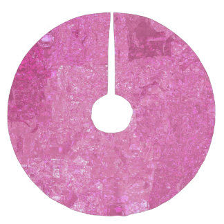 Jupon De Sapin En Polyester Brossé Lumineux rose Abstrait Mosaïque brillant