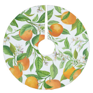 Jupon De Sapin En Polyester Brossé Mandarin : Motif coloré tropical