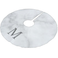 Marbre blanc Monogramme personnalisé et nom