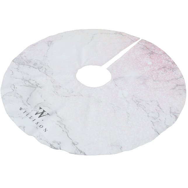 Jupon De Sapin En Polyester Brossé Marbre de luxe personnalisé (Angle)