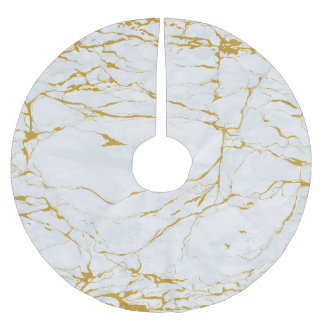 Jupon De Sapin En Polyester Brossé Marbre Golden Texture Motif sans couture