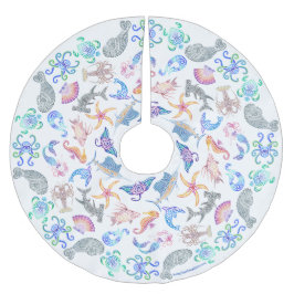 Jupon De Sapin En Polyester Brossé Marin