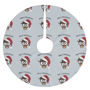 Jupon De Sapin En Polyester Brossé Merry Christmas