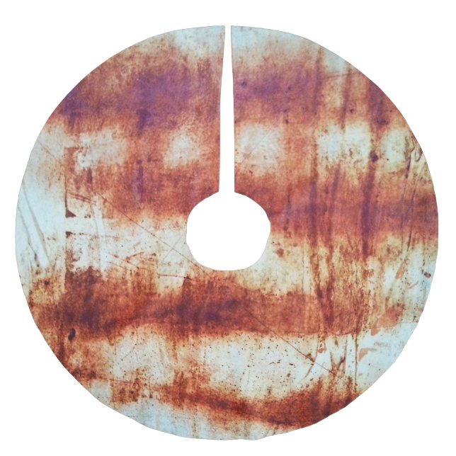 Jupon De Sapin En Polyester Brossé métal rouillé, arrière - plan texturé. (Devant)