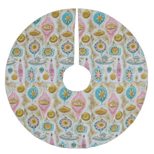 Jupon De Sapin En Polyester Brossé Mi-Siècle moderne ornements de Noël 