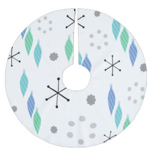 Jupon De Sapin En Polyester Brossé Milieu du siècle moderne hiver vert