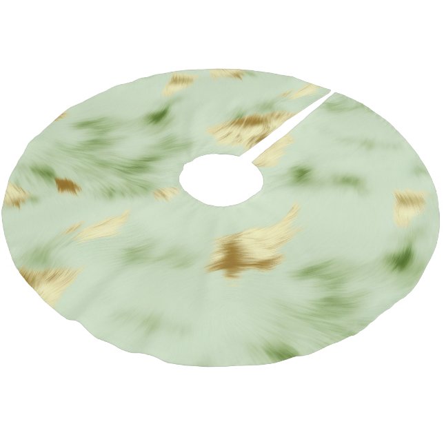 Jupon De Sapin En Polyester Brossé Mint Green Gold Cowhide (Angle)