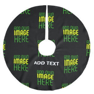 JUPON DE SAPIN EN POLYESTER BROSSÉ MODÈLE DE TEXTE D'IMAGE NOIRE SIMPLE ET MODERNE