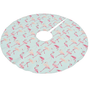 Jupon De Sapin En Polyester Brossé Modèle Flamingo rétro