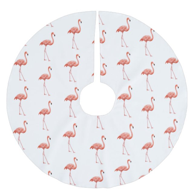 Jupon De Sapin En Polyester Brossé Modèle Flamingo rose féminin (Devant)