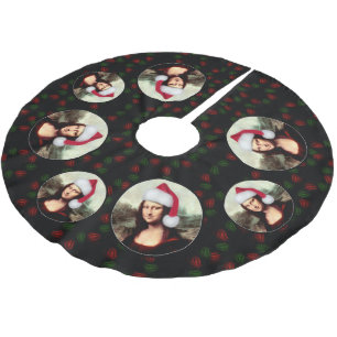Jupon De Sapin En Polyester Brossé Mona Lisa Chapeau de Père Noël Noël