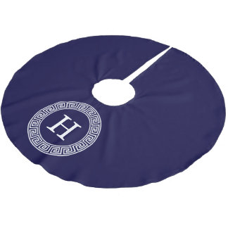 Jupon De Sapin En Polyester Brossé Monogramme initial du cadre de la ligne de la clé
