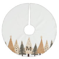 Monogramme neutre des forêts d'hiver