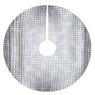 Jupon De Sapin En Polyester Brossé Mosaïque brillante : Abstraite gris brillant.