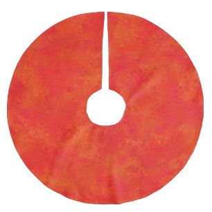Jupon De Sapin En Polyester Brossé Motif Abstrait rouge orange