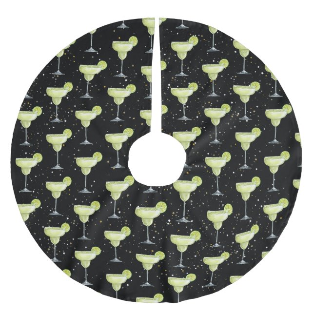 Jupon De Sapin En Polyester Brossé Motif de cocktail Margarita (Devant)