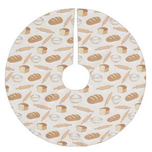 Jupon De Sapin En Polyester Brossé Motif de cuisson cosy