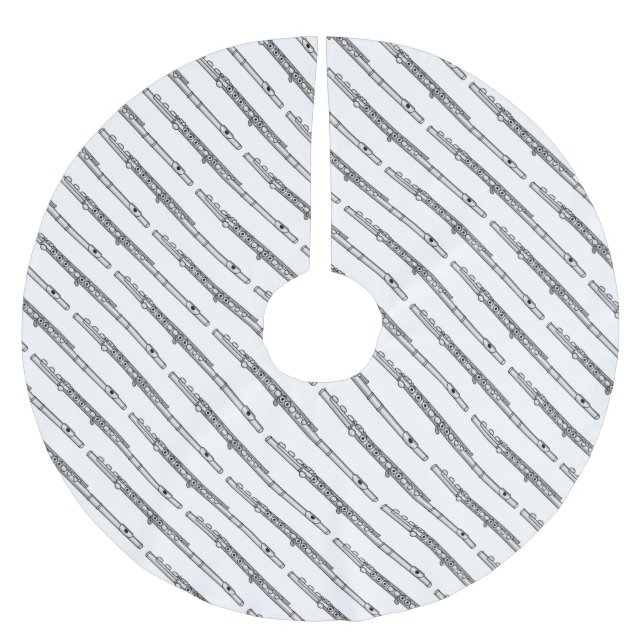 Jupon De Sapin En Polyester Brossé Motif de dessin de flux (Devant)