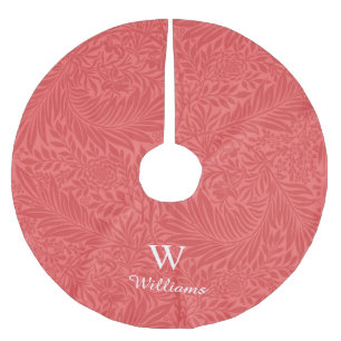 Jupon De Sapin En Polyester Brossé Motif de fleur de Delphinium rouge vintage personn