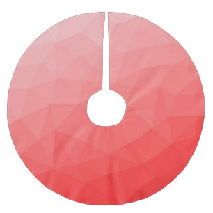 Jupon De Sapin En Polyester Brossé Motif de maille géométrique à dégradé de rose roug