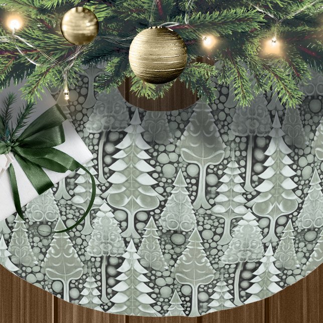 Jupon De Sapin En Polyester Brossé Motif de Noël Green Earth #6 ID1009 (Créateur téléchargé)