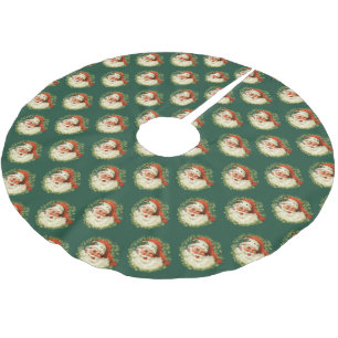 Jupon De Sapin En Polyester Brossé Motif du Père Noël