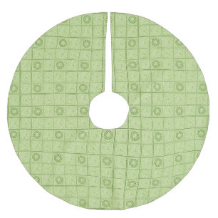 Jupon De Sapin En Polyester Brossé Motif floral carré vert vintage de William Morris