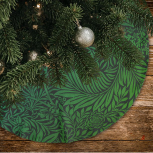 Jupon De Sapin En Polyester Brossé Motif floral ombré vert vintage