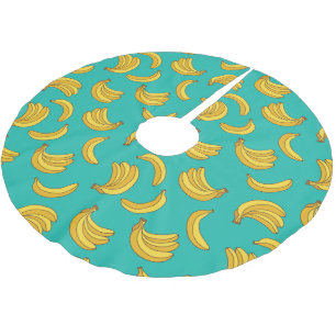 Jupon De Sapin En Polyester Brossé Motif Fruit Banana