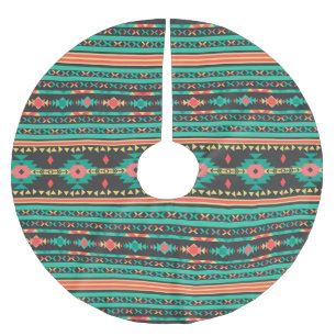 Jupon De Sapin En Polyester Brossé Motif géométrique ethnique tribal cool
