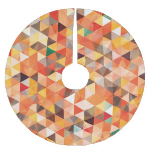 Jupon De Sapin En Polyester Brossé Motif géométrique triangulaire Abstrait