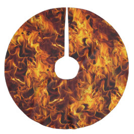 Jupon De Sapin En Polyester Brossé Motif incendie et flamme