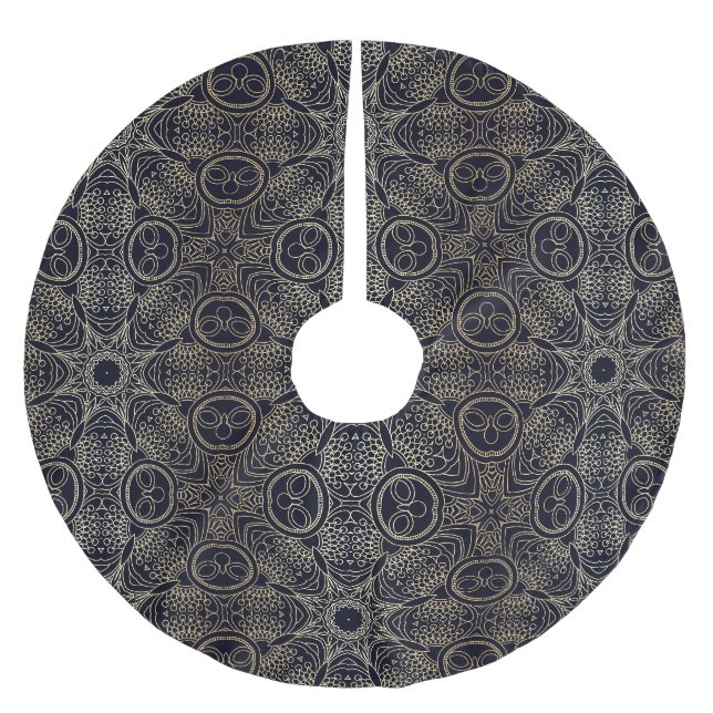 Jupon De Sapin En Polyester Brossé Motif Mandala (Devant)