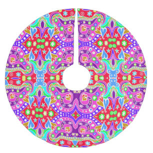 Jupon De Sapin En Polyester Brossé Motif mignon dessiné à la main et coloré