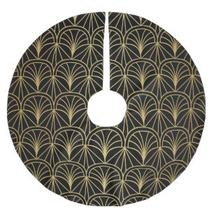 Jupon De Sapin En Polyester Brossé Motif minimaliste géométrique Art déco