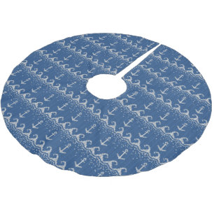 Jupon De Sapin En Polyester Brossé Motif nautique de Knit