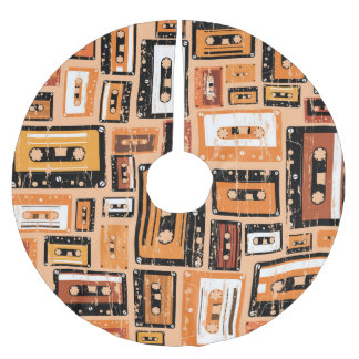 Jupon De Sapin En Polyester Brossé Motif sans couture rétro