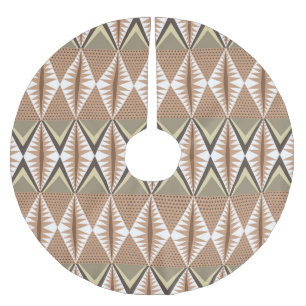 Jupon De Sapin En Polyester Brossé Motifs Ethniques : Motif Folk Élégant.