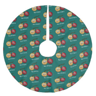Jupon De Sapin En Polyester Brossé Mouton Baa Humbug Décorations de Noël Dessin Animé