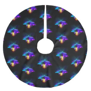 Jupon De Sapin En Polyester Brossé Neon Firefly sur noir